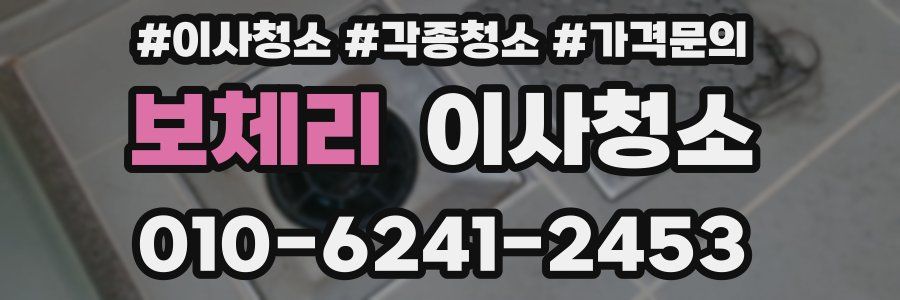 보체리 이사청소