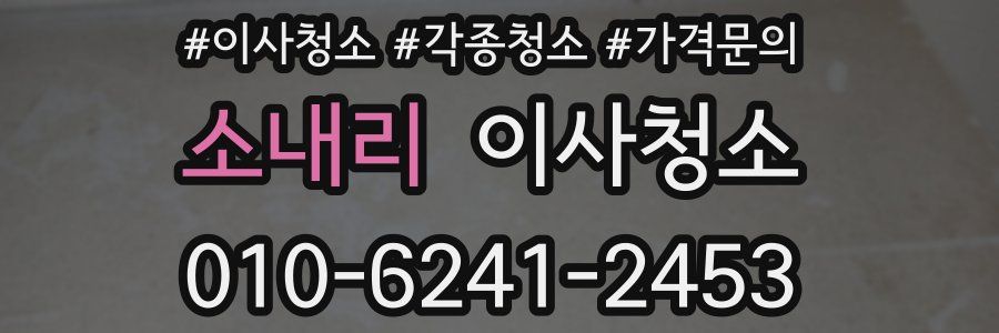 소내리 이사청소