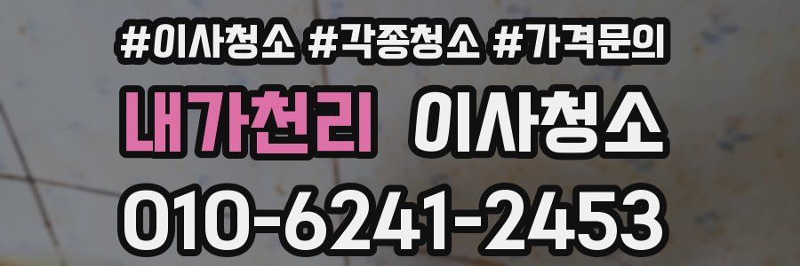 내가천리 이사청소