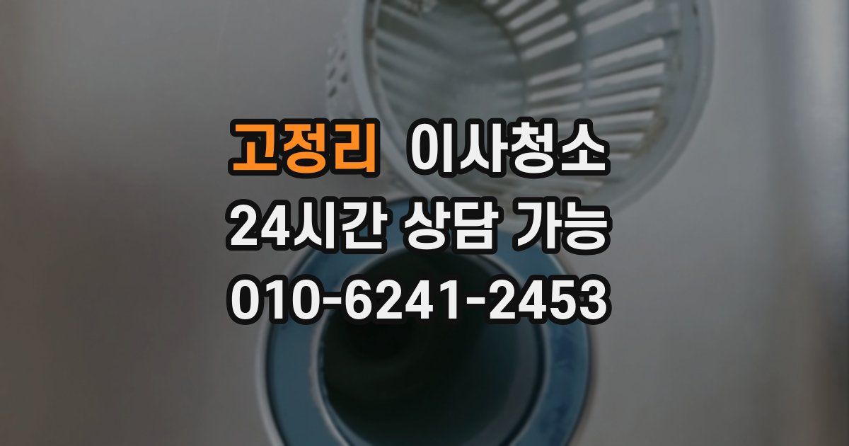 고정리 입주청소