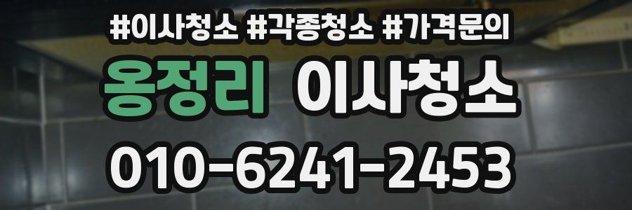 옹정리 이사청소