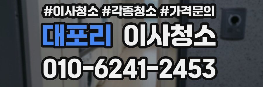 대포리 이사청소