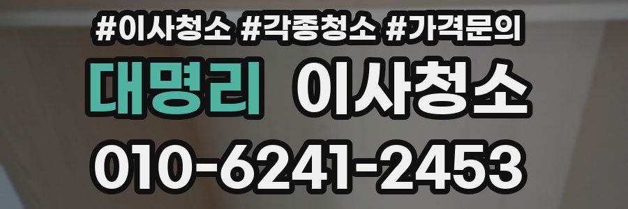 대명리 이사청소