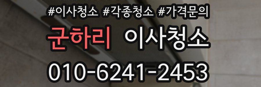 군하리 이사청소