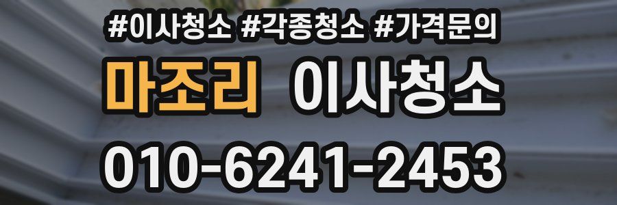 마조리 이사청소