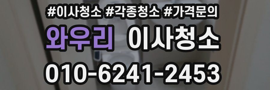 와우리 이사청소