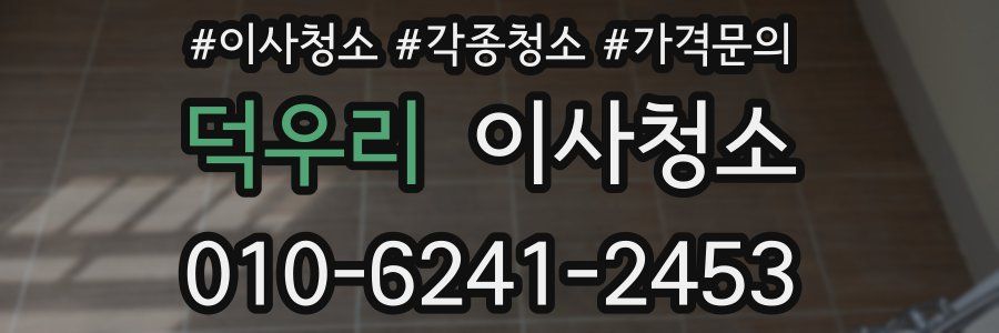 덕우리 이사청소