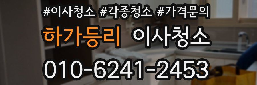 하가등리 이사청소