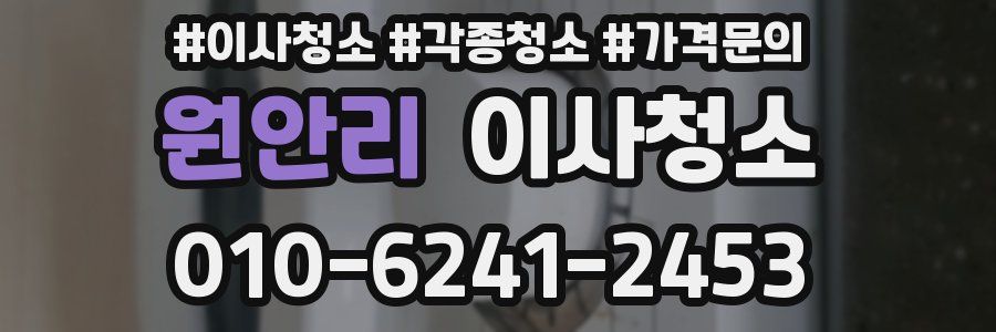 원안리 이사청소