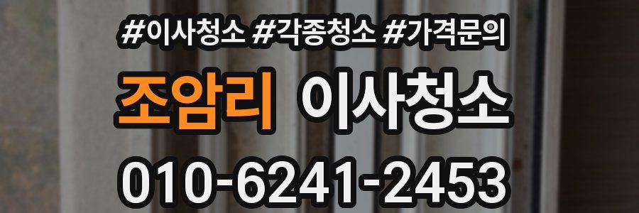 조암리 이사청소