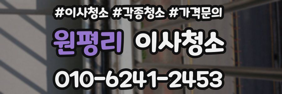 원평리 이사청소