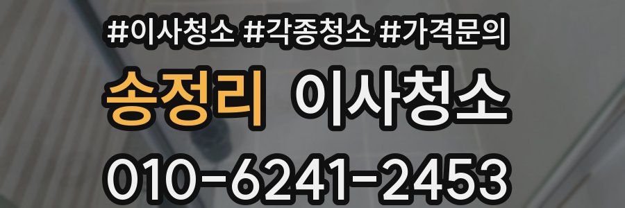 송정리 이사청소