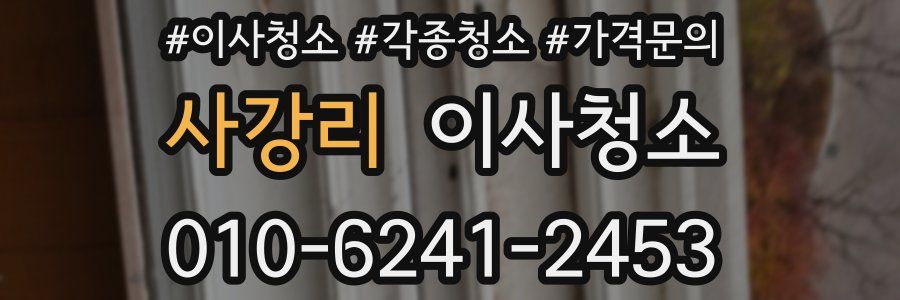 사강리 이사청소