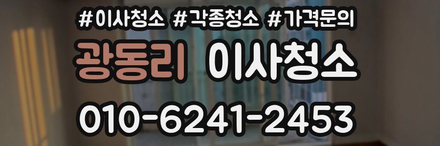 광동리 이사청소