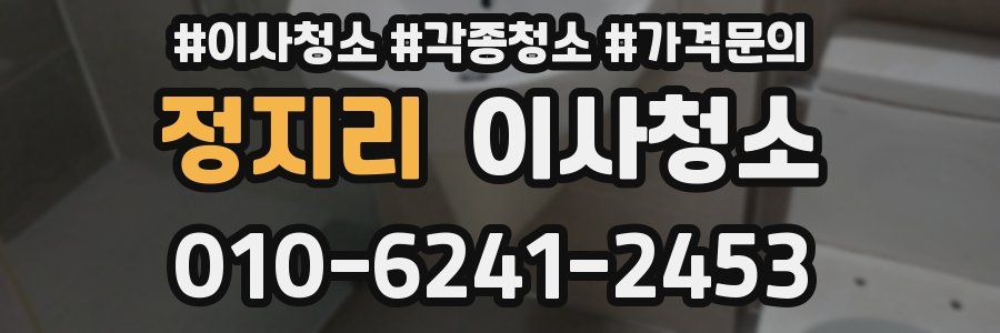 정지리 이사청소