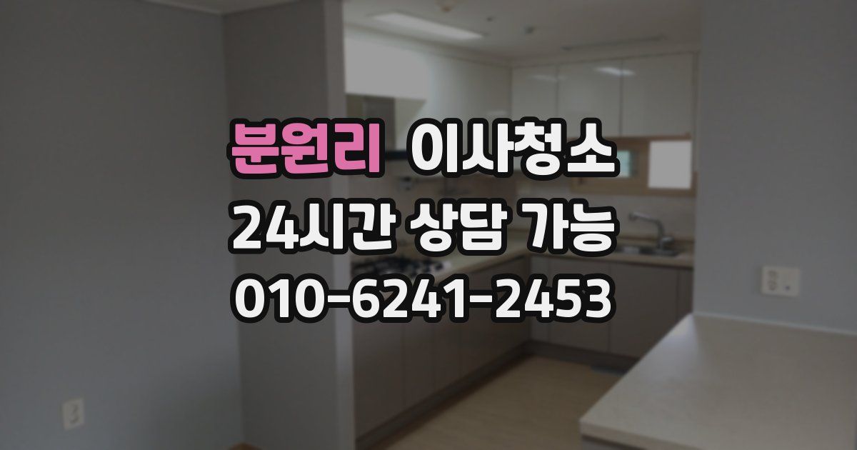 분원리 입주청소