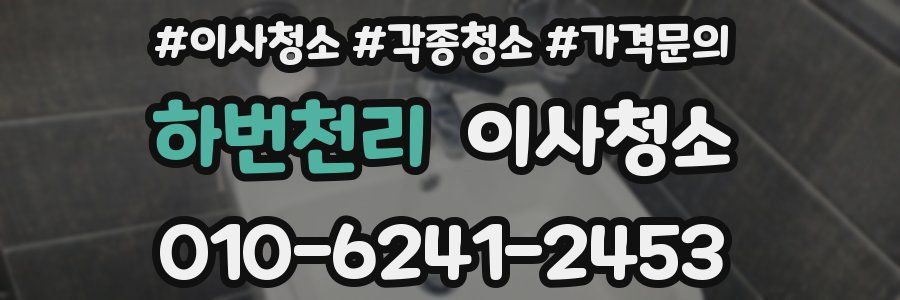 하번천리 이사청소