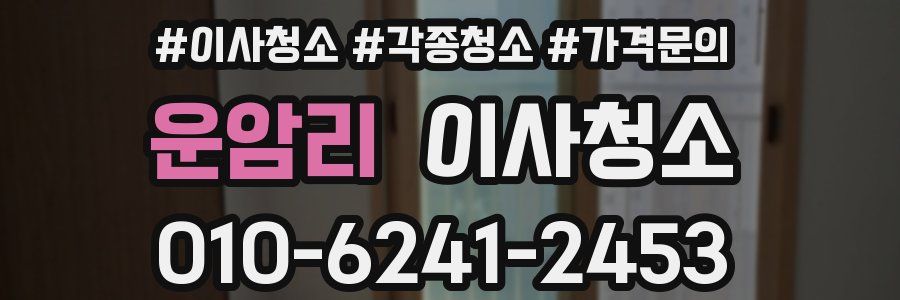 운암리 이사청소