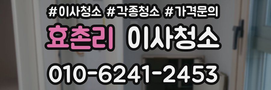 효촌리 이사청소