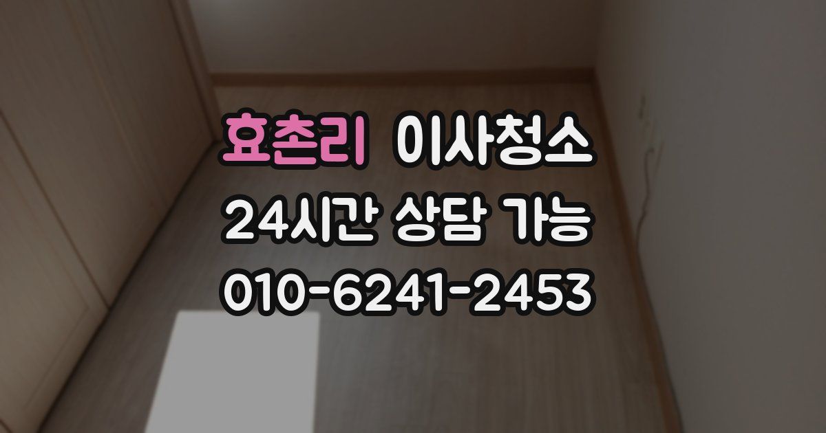 효촌리 입주청소