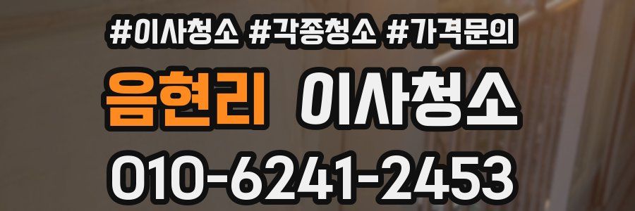 음현리 이사청소