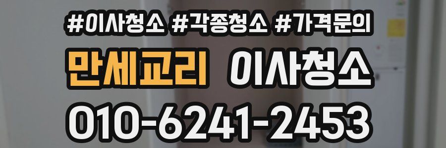 만세교리 이사청소