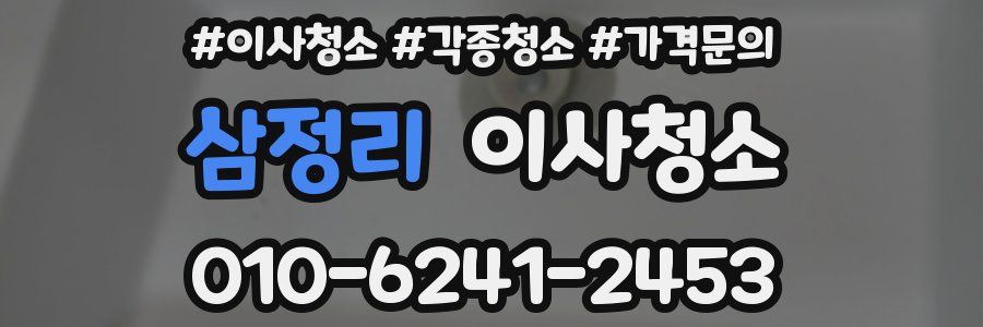 삼정리 이사청소