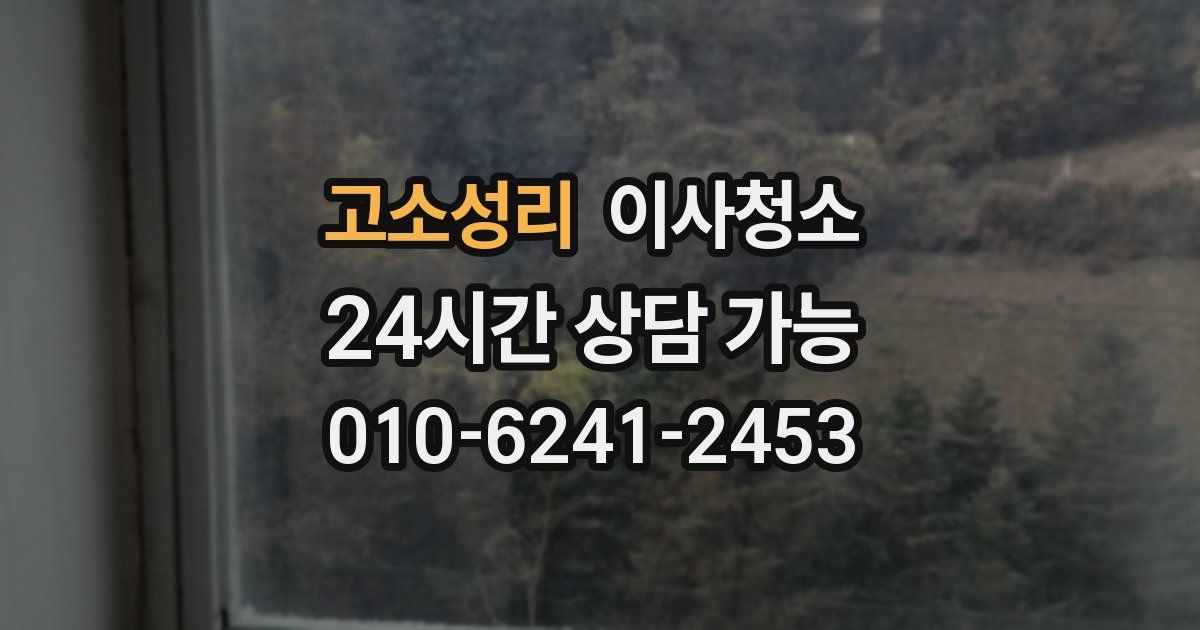 고소성리 입주청소