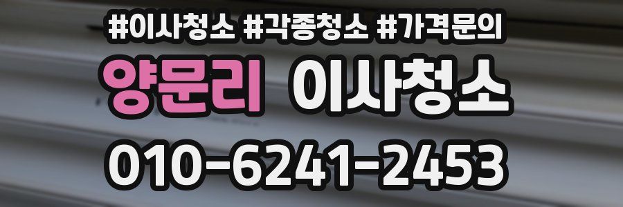 양문리 이사청소