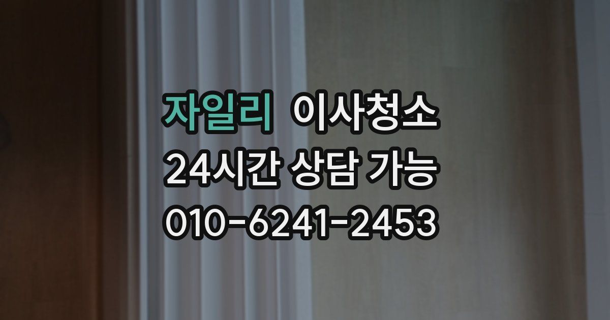 자일리 입주청소