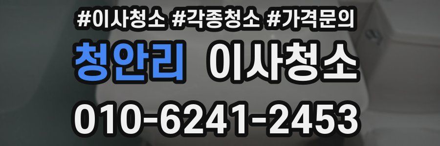 청안리 이사청소