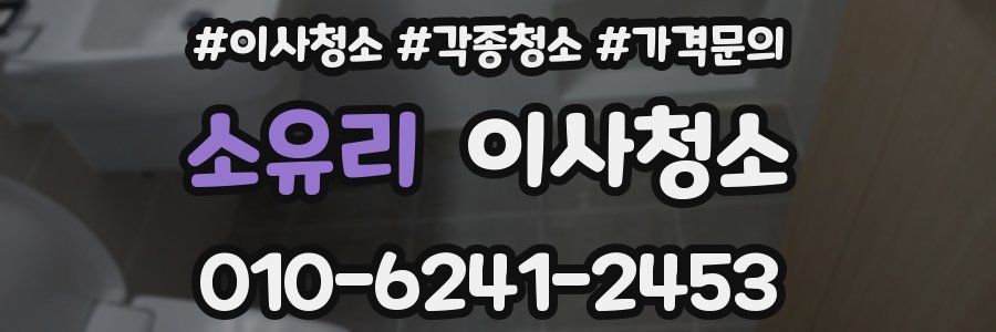 소유리 이사청소
