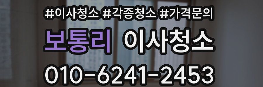 보통리 이사청소