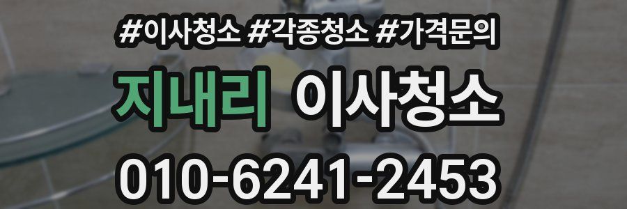 지내리 이사청소