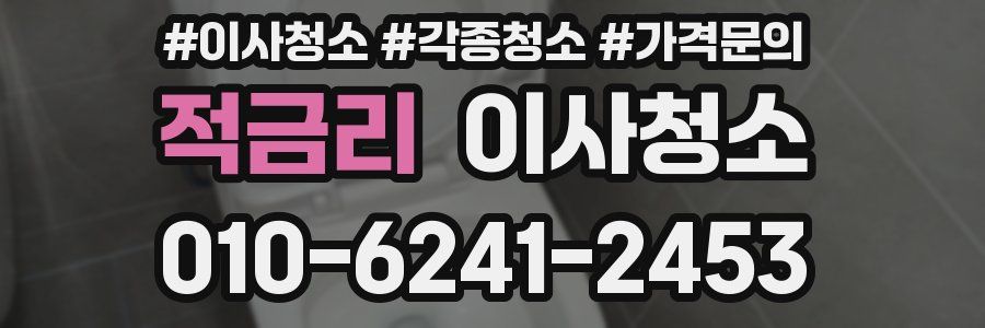 적금리 이사청소