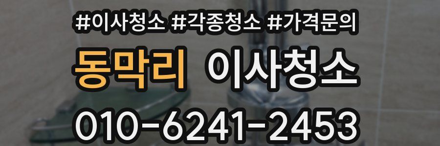 동막리 이사청소