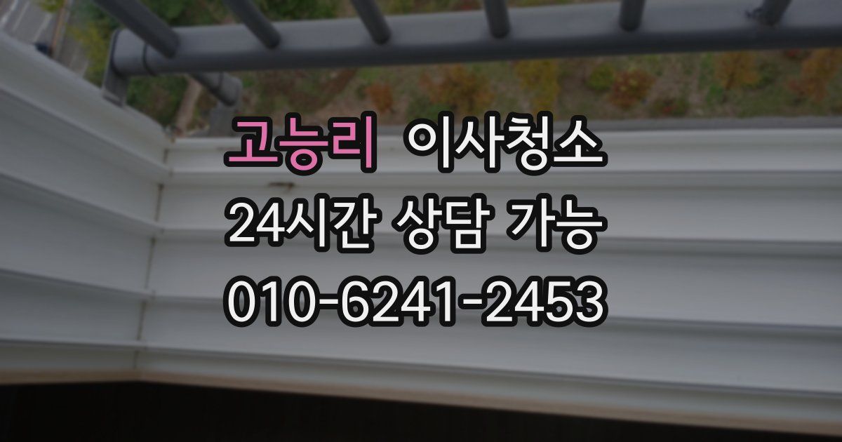 고능리 입주청소