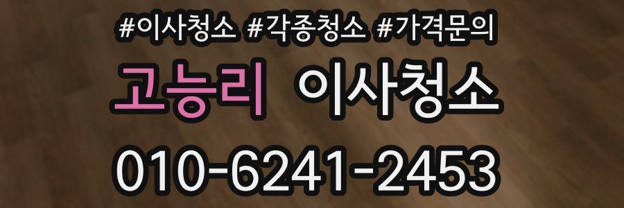 고능리 이사청소