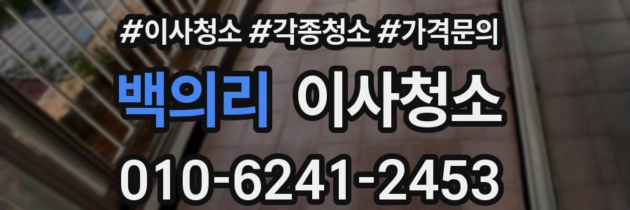 백의리 이사청소