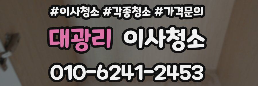 대광리 이사청소