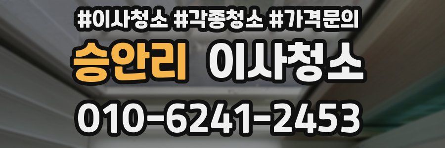 승안리 이사청소