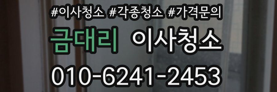 금대리 이사청소