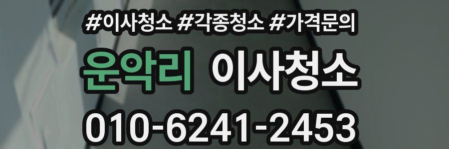 운악리 이사청소