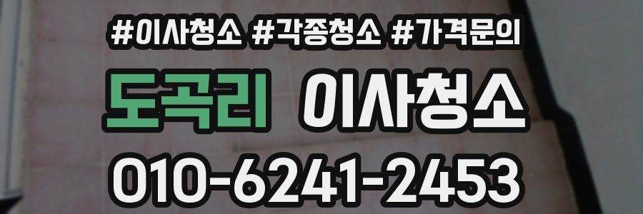 도곡리 이사청소