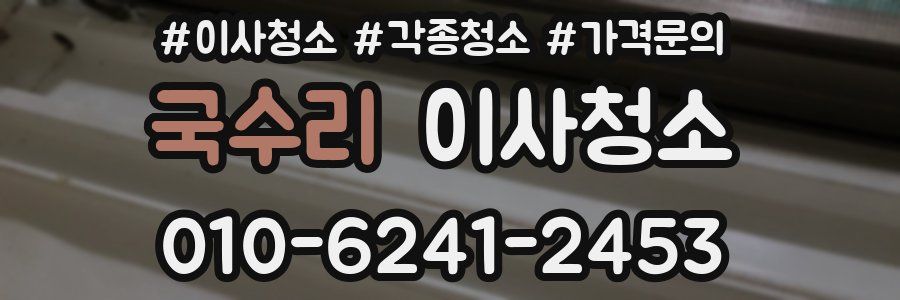 국수리 이사청소