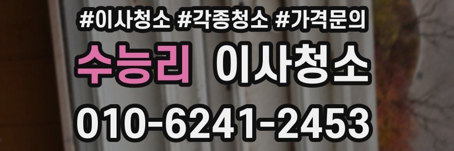 수능리 이사청소