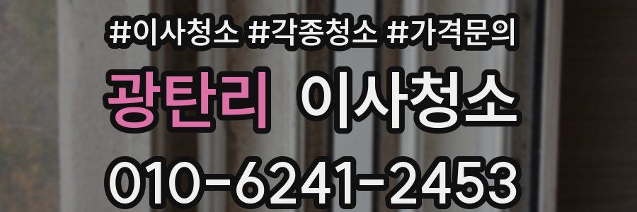 광탄리 이사청소