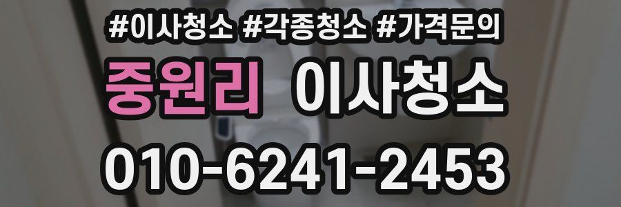 중원리 이사청소