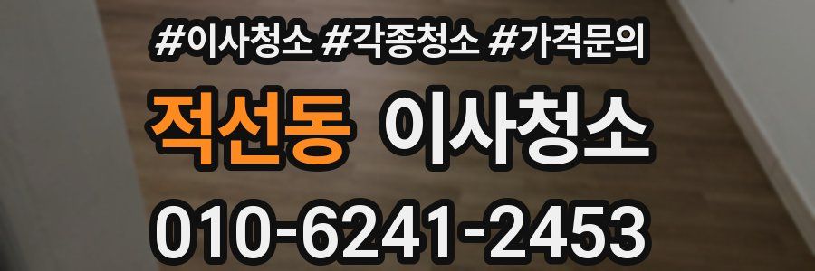 적선동 이사청소