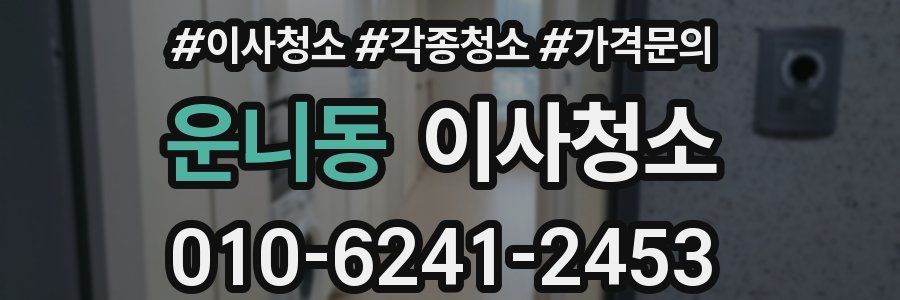 운니동 이사청소